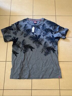 NWT Soul of London Grey Floral Print Crew Neck T-Shirt XXL